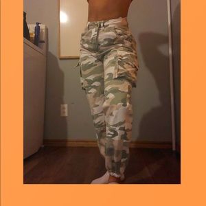 pink and green camo pants